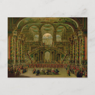 A Dance in a Baroque Rococo Palace Postcard