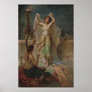 A Dance under the Stars by Hans Zatzka - poster