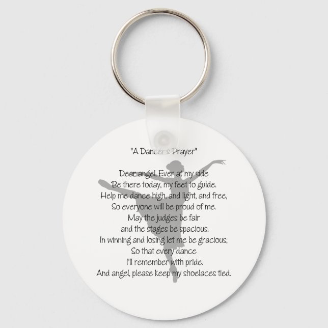 A Dancer's Prayer Dance Keychain(s) Key Ring (Front)