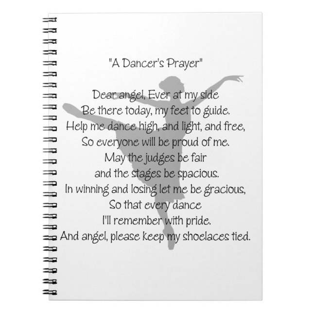 A Dancer's Prayer Notebook (Front)