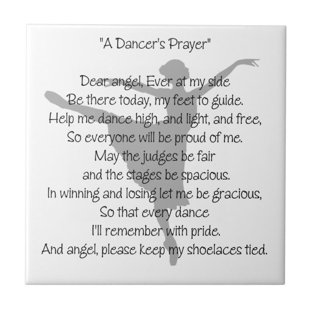 A Dancer's Prayer Tile (Front)