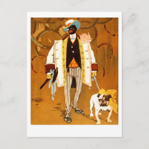 A Dandy and His Dog Postcard