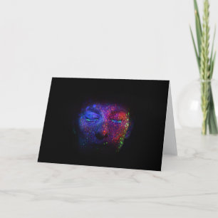 A Dark Painted Face Card