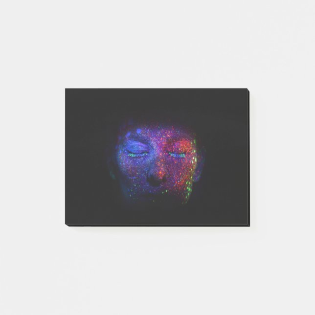 A Dark Painted Face Post-it Notes (Front)