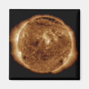 A dark rift in the sun's atmosphere magnet