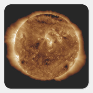 A dark rift in the sun's atmosphere square sticker