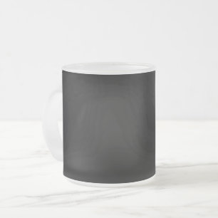 A dark solid black texture fills the image frosted glass coffee mug