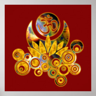 A_darkred, Om Lotus Poster