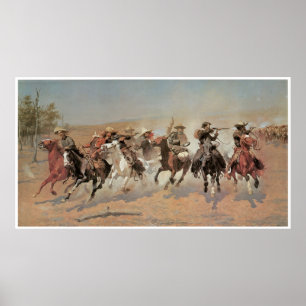 A Dash for the Timber, 1889 Frederic Remington Poster