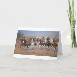A Dash for the Timber by Frederic Remington Card