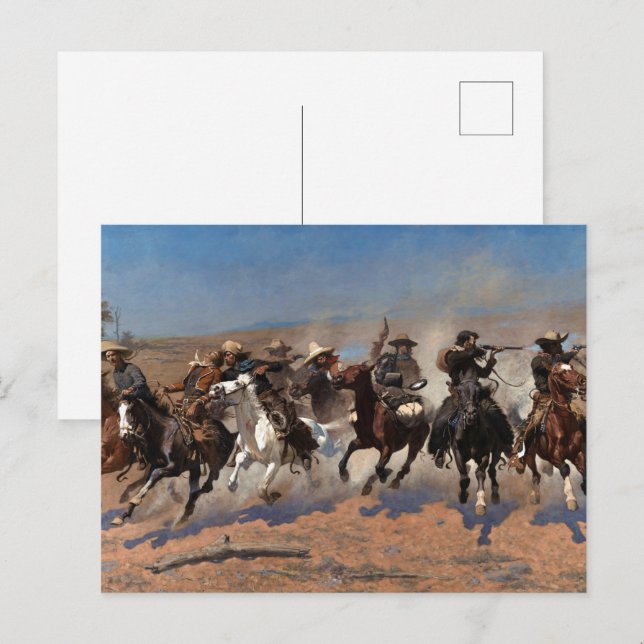 A Dash for the Timber by Frederic Remington Postcard (Front/Back)