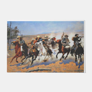 A Dash for the Timber by Remington, Doormat
