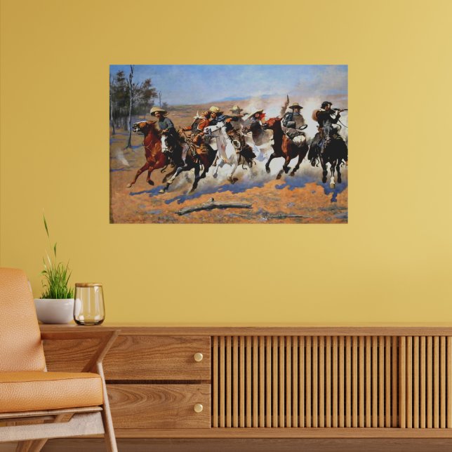 A Dash for the Timber by Remington, Poster (Living Room 2)