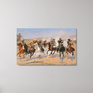 A Dash for the Timber Canvas Print