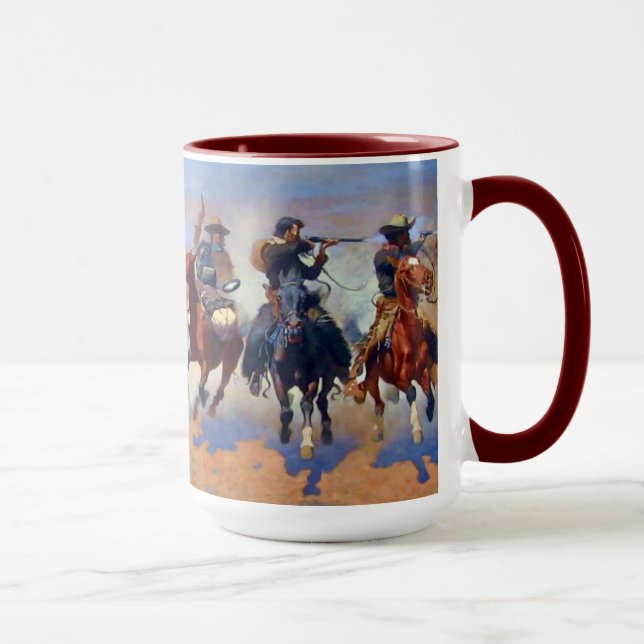A Dash for the Timber, Frederic Remington Mug (Right)