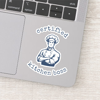 A dashing Navy colour comic style of chef