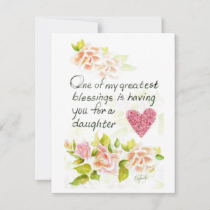 A Daughter is a Great Blessing  Card