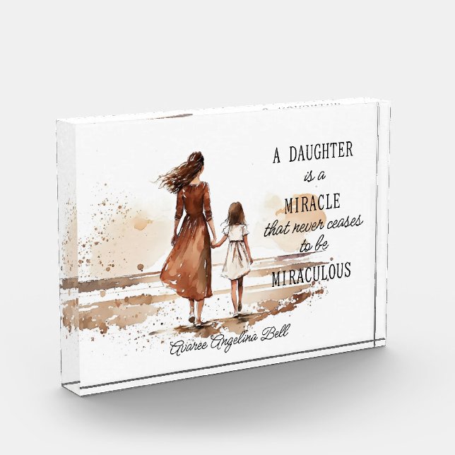 A Daughter Is A Miracle  Photo Block (Left)