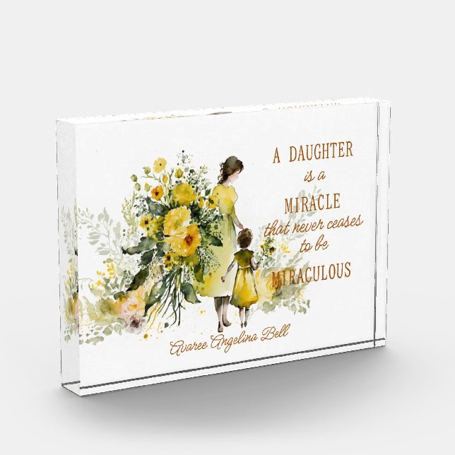 A Daughter Is A Miracle  Photo Block (Left)