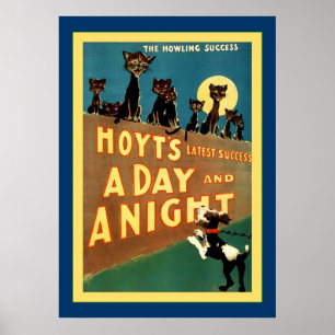A Day and a Night ~ Vintage Theatre Poster
