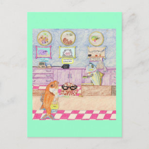 A Day At The Bank Postcard