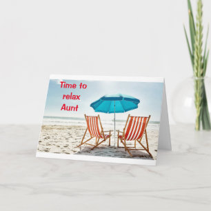 *A DAY AT THE BEACH* AUNT'S BIRTHDAY CARD