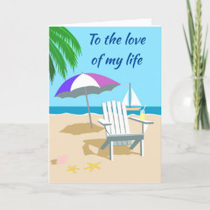 A DAY AT THE BEACH EVERY SINGLE DAY - ANNIVERSARY CARD