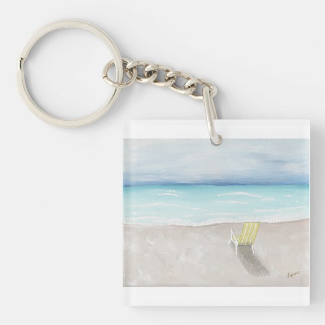 A Day at the Beach Key Ring (Front)
