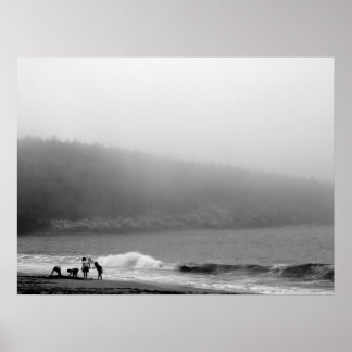 A Day at the Beach - Maine Poster