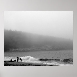 A Day at the Beach - Maine Poster