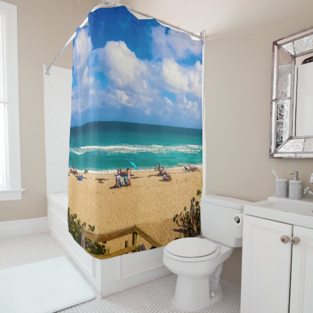 A Day at the Beach Shower Curtain (In Situ)