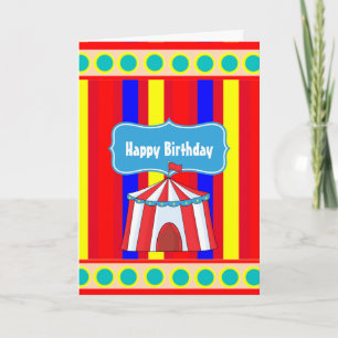 A Day at the Circus Kids Party Personalised Card