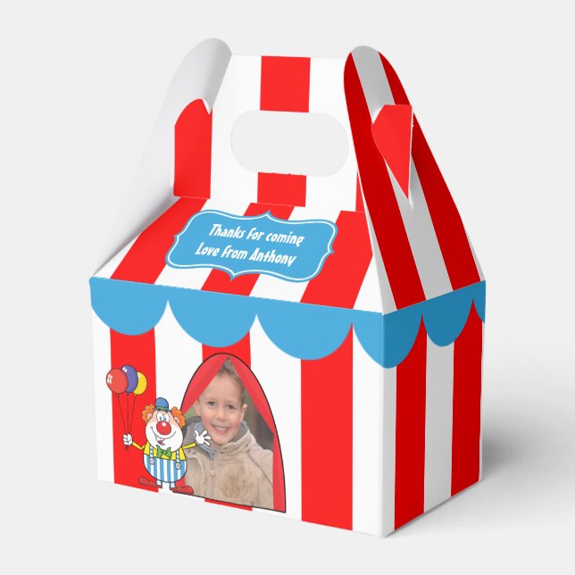 A Day at the Circus Kids Party Personalised Favour Box (Front Side)