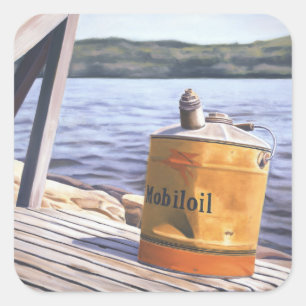 A Day at the Lake 1996 Square Sticker