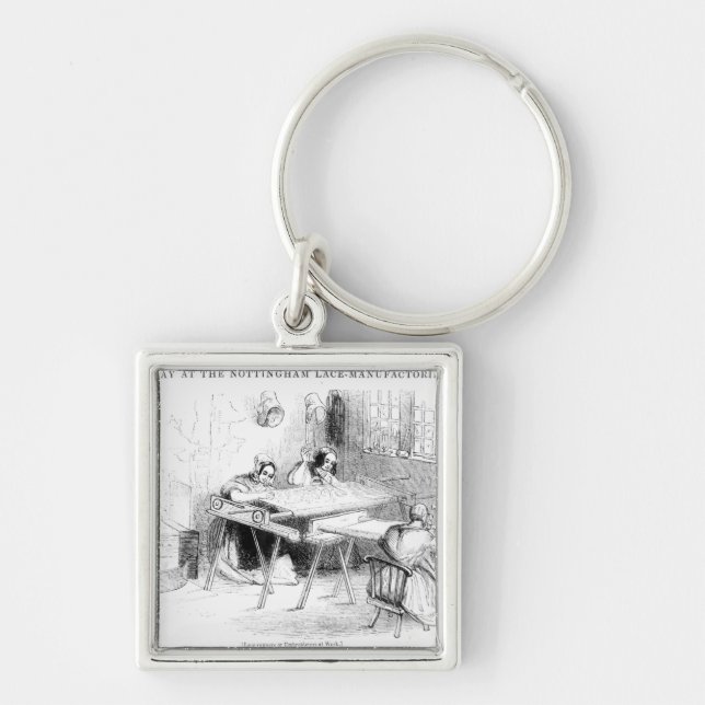 A Day at the Nottingham Lace Manufacturers Key Ring (Front)