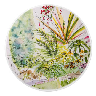 a day at the park ceramic knob