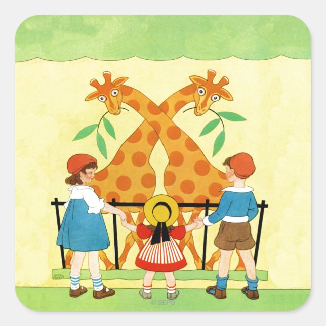 A Day At The Zoo Square Sticker (Front)