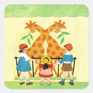 A Day At The Zoo Square Sticker