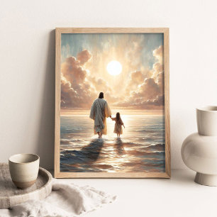 A Day for Miracles, Christian Art, Jesus Walking  Poster