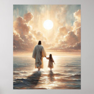 A Day for Miracles, Christian Art, Jesus Walking Poster