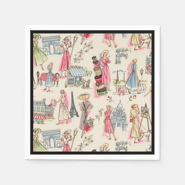 A Day in Paris Napkin (Front)