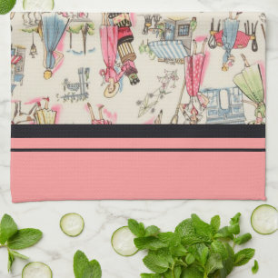 A Day in Paris Tea Towel