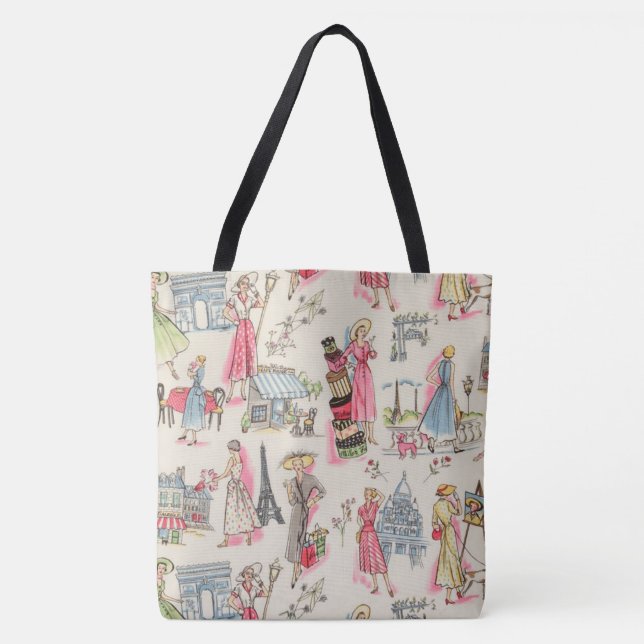 A Day in Paris Tote Bag (Front)