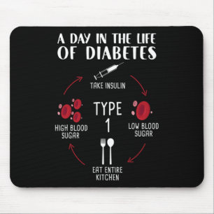 A Day In The Life of Diabetes Type 1 - Awareness M Mouse Mat