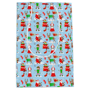 A Day In the North Pole During Christmas Medium Gift Bag