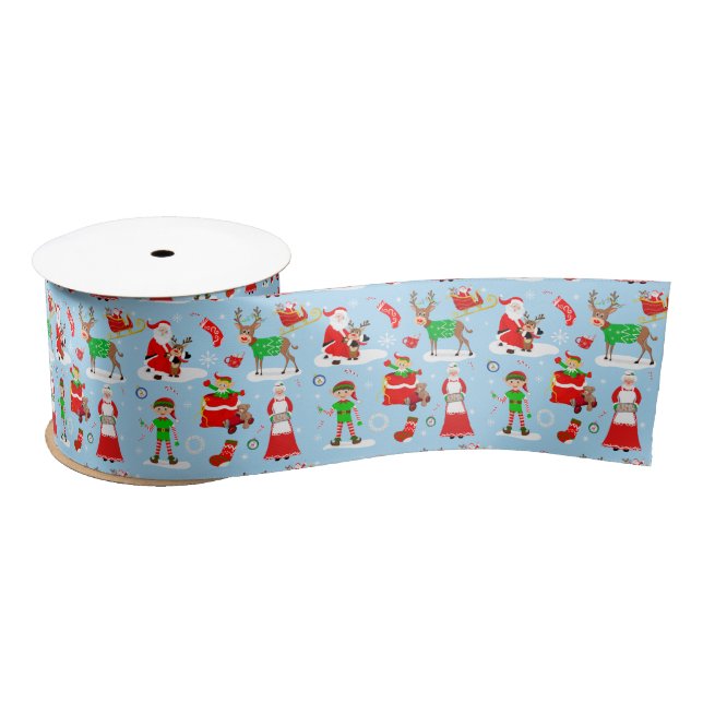A Day In the North Pole During Christmas Satin Ribbon (Spool)