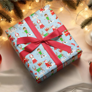A Day In the North Pole During Christmas Wrapping Paper