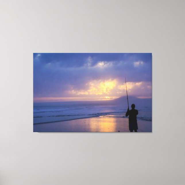A DAY OF FISHING - Angler Canvas Print (Front)