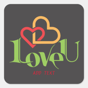 A day of love and all who love   square sticker