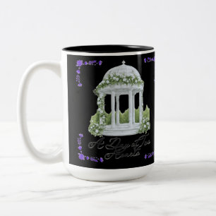 A day of two hearts black Two-Tone coffee mug